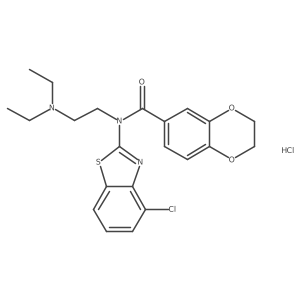 N-(4-Chloro-1,3-benzothiazol-2-YL)-N-[2-(diethylamino)ethyl]-2,3-dihydro-1,4-benzodioxine-6-carboxamide hydrochloride Structure
