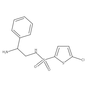 N-(2-amino-2-phenylethyl)-5-chlorothiophene-2-sulfonamide结构式