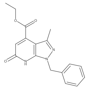 ethyl 1-benzyl-3-methyl-6-oxo-6,7-dihydro-1H-pyrazolo[3,4-b]pyridine-4-carboxylate结构式