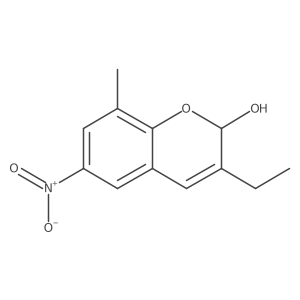 2h-1-Benzopyran-2-ol,3-ethyl-8-methyl-6-nitro- Structure
