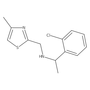 1-(2-Chlorophenyl)-N-((4-methylthiazol-2-yl)methyl)ethan-1-amine结构式