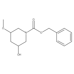 (3R,5R)-benzyl 3-hydroxy-5-methoxypiperidine-1-carboxylate结构式