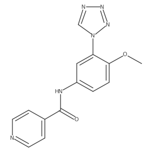 N-[4-methoxy-3-(1H-tetrazol-1-yl)phenyl]pyridine-4-carboxamide结构式