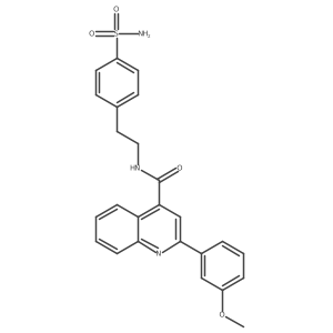 2-(3-methoxyphenyl)-N-[2-(4-sulfamoylphenyl)ethyl]quinoline-4-carboxamide Structure
