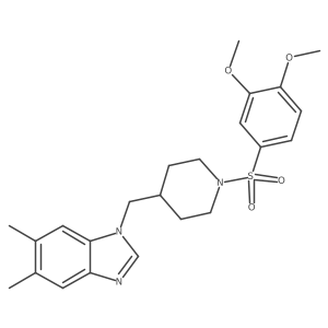 1-((1-((3,4-dimethoxyphenyl)sulfonyl)piperidin-4-yl)methyl)-5,6-dimethyl-1H-benzo[d]imidazole Structure