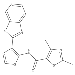 N-(3-(benzo[d]thiazol-2-yl)thiophen-2-yl)-2,4-dimethylthiazole-5-carboxamide Structure