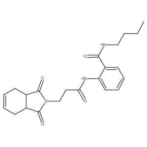 rel-(3aR,7aS)-N-[2-[(Butylamino)carbonyl]phenyl]-1,3,3a,4,7,7a-hexahydro-1,3-dioxo-2H-isoindole-2-propanamide结构式
