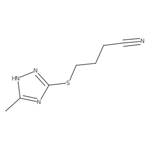 4-((5-Methyl-4h-1,2,4-triazol-3-yl)thio)butanenitrile结构式