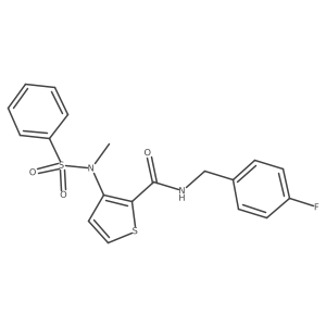 N-(4-fluorobenzyl)-3-[methyl(phenylsulfonyl)amino]thiophene-2-carboxamide Structure