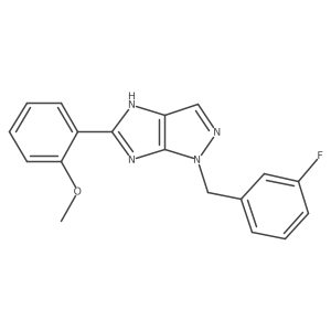 1-(3-Fluorobenzyl)-5-(2-methoxyphenyl)-1,4-dihydroimidazo[4,5-c]pyrazole Structure