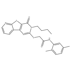 2-((3-butyl-4-oxo-3,4-dihydropyrido[3',2':4,5]thieno[3,2-d]pyrimidin-2-yl)thio)-N-(2,5-dimethylphenyl)acetamide Structure