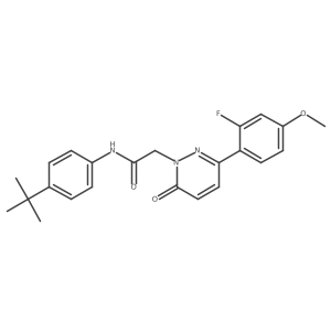 N-(4-tert-butylphenyl)-2-[3-(2-fluoro-4-methoxyphenyl)-6-oxopyridazin-1(6H)-yl]acetamide结构式