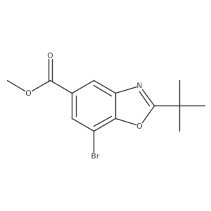 Methyl 7-bromo-2-tert-butyl-1,3-benzoxazole-5-carboxylate结构式