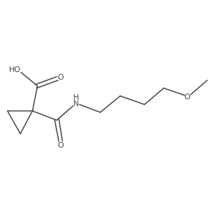 1-[[(4-Methoxybutyl)amino]carbonyl]cyclopropanecarboxylic acid结构式