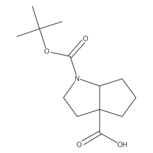 1-[(Tert-butoxy)carbonyl]-octahydrocyclopenta[b]pyrrole-3a-carboxylic acid结构式