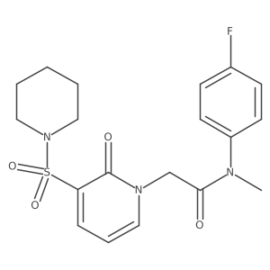 N-(4-fluorophenyl)-N-methyl-2-(2-oxo-3-(piperidin-1-ylsulfonyl)pyridin-1(2H)-yl)acetamide Structure
