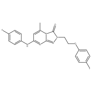 7-(4-fluoroanilino)-2-[2-(4-fluorophenoxy)ethyl]-5-methyl[1,2,4]triazolo[4,3-a]pyrimidin-3(2H)-one结构式