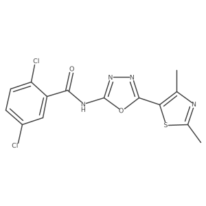 2,5-dichloro-N-(5-(2,4-dimethylthiazol-5-yl)-1,3,4-oxadiazol-2-yl)benzamide Structure