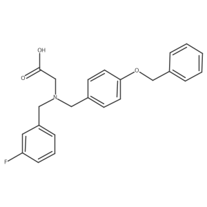2-({[4-(Benzyloxy)phenyl]methyl}[(3-fluorophenyl)methyl]amino)acetic acid Structure