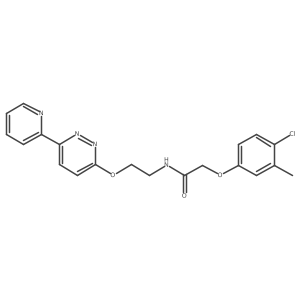 2-(4-chloro-3-methylphenoxy)-N-(2-((6-(pyridin-2-yl)pyridazin-3-yl)oxy)ethyl)acetamide Structure