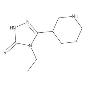 4-Ethyl-5-(piperidin-3-yl)-4H-1,2,4-triazole-3-thiol结构式