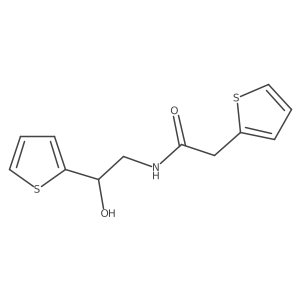 N-(2-hydroxy-2-(thiophen-2-yl)ethyl)-2-(thiophen-2-yl)acetamide结构式