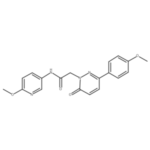 2-(3-(4-methoxyphenyl)-6-oxopyridazin-1(6H)-yl)-N-(6-methoxypyridin-3-yl)acetamide结构式
