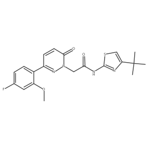 N-[(2Z)-4-tert-butyl-1,3-thiazol-2(3H)-ylidene]-2-[3-(4-fluoro-2-methoxyphenyl)-6-oxopyridazin-1(6H)-yl]acetamide Structure