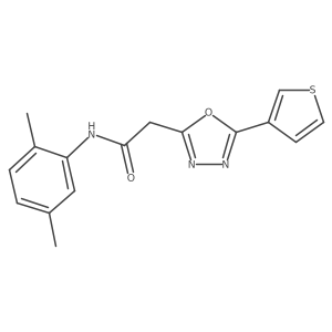 N-(2,5-dimethylphenyl)-2-[5-(thiophen-3-yl)-1,3,4-oxadiazol-2-yl]acetamide Structure