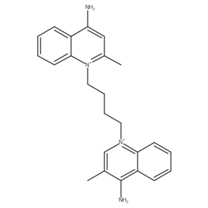 4-Amino-1-[4-(4-amino-3-methylquinolinium-1-yl)butyl]-2-methylquinolinium dichloride Structure