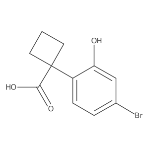 1-(4-Bromo-2-hydroxyphenyl)cyclobutane-1-carboxylic acid结构式