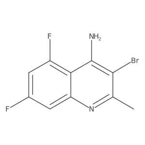 4-Amino-3-bromo-5,7-difluoro-2-methylquinoline Structure
