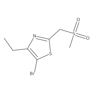 5-Bromo-4-ethyl-2-((methylsulfonyl)methyl)thiazole结构式