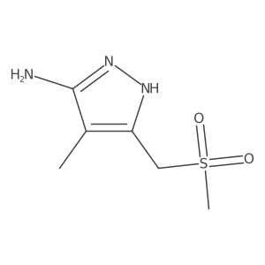 3-(Methanesulfonylmethyl)-4-methyl-1H-pyrazol-5-amine Structure