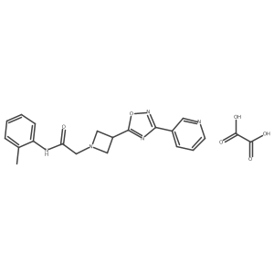 2-(3-(3-(pyridin-3-yl)-1,2,4-oxadiazol-5-yl)azetidin-1-yl)-N-(o-tolyl)acetamide oxalate Structure