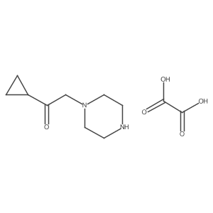 1-Cyclopropyl-2-(piperazin-1-yl)ethanone oxalate结构式