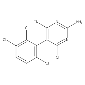 4,6-Dichloro-5-(2,3,6-trichlorophenyl)pyrimidin-2-amine结构式