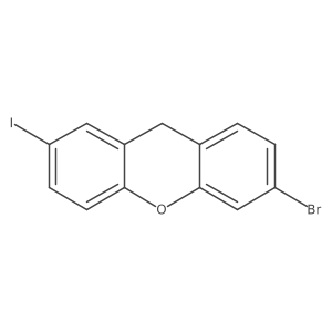 6-bromo-2-iodo-9H-xanthene结构式