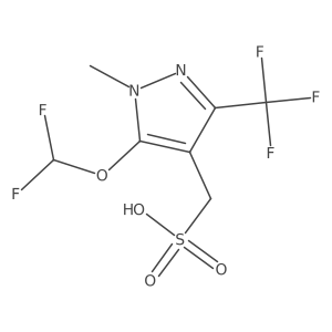 5-(Difluoromethoxy)-1-methyl-3-(trifluoromethyl)-1H-pyrazole-4-methanesulfonic acid结构式