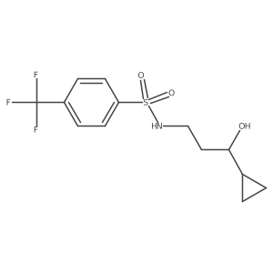 N-(3-cyclopropyl-3-hydroxypropyl)-4-(trifluoromethyl)benzenesulfonamide结构式