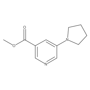Methyl 5-(pyrrolidin-1-yl)pyridine-3-carboxylate结构式
