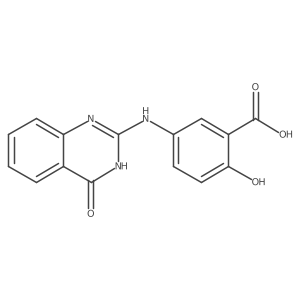 2-Hydroxy-5-[(4-oxo-3,4-dihydroquinazolin-2-yl)amino]benzoic acid Structure