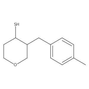 3-(4-methylbenzyl)tetrahydro-2H-pyran-4-thiol结构式