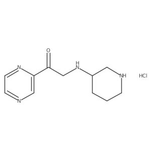 (R)-2-(piperidin-3-ylamino)-1-(pyrazin-2-yl)ethanone hydrochloride结构式
