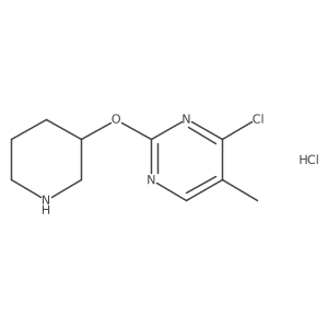 (S)-4-chloro-5-methyl-2-(piperidin-3-yloxy)pyrimidine hydrochloride Structure