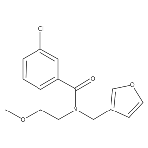 3-chloro-N-(furan-3-ylmethyl)-N-(2-methoxyethyl)benzamide结构式
