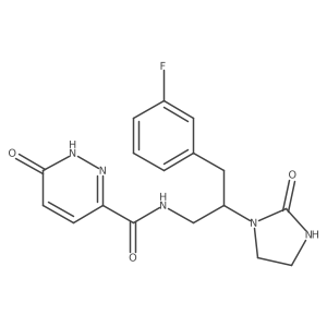 N-(3-(3-fluorophenyl)-2-(2-oxoimidazolidin-1-yl)propyl)-6-oxo-1,6-dihydropyridazine-3-carboxamide结构式