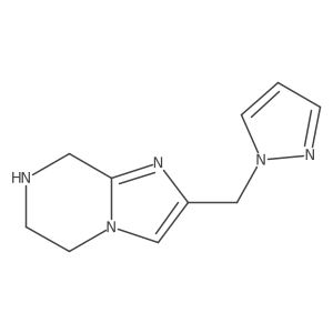 2-((1H-Pyrazol-1-yl)methyl)-5,6,7,8-tetrahydroimidazo[1,2-a]pyrazine结构式