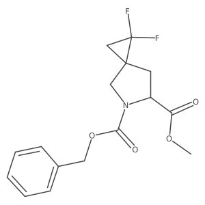 5-Benzyl 6-methyl (3R,6S)-1,1-difluoro-5-azaspiro[2.4]heptane-5,6-dicarboxylate Structure