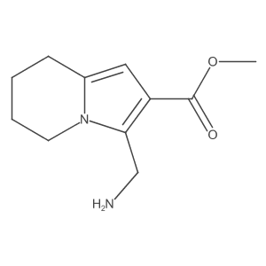 Methyl 3-(Aminomethyl)-5,6,7,8-tetrahydroindolizine-2-carboxylate结构式
